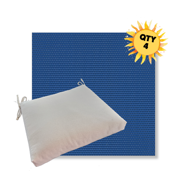 Outdoor Dining Chair Cushion Universal Sizes - Phifertex Sling Fabric | Qty 4