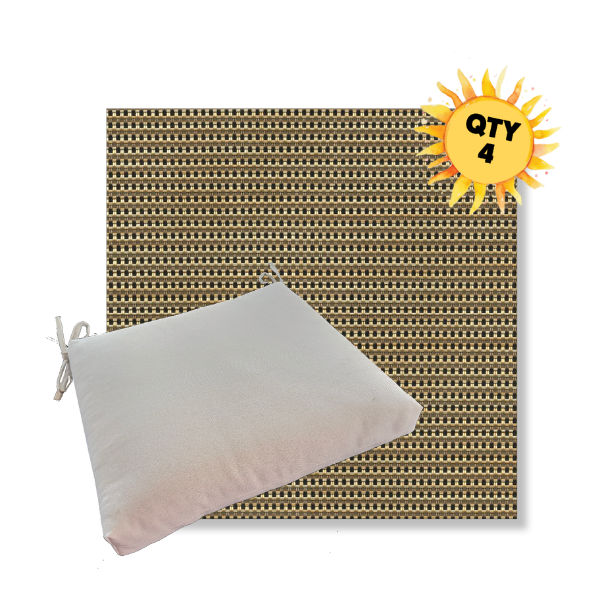 Outdoor Dining Chair Cushion Universal Sizes - Phifertex Sling Fabric | Qty 4