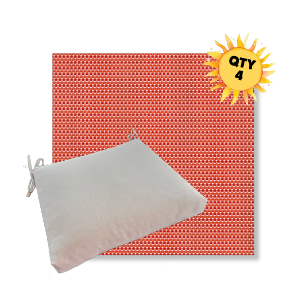 Outdoor Dining Chair Cushion Universal Sizes - Phifertex Sling Fabric | Qty 4