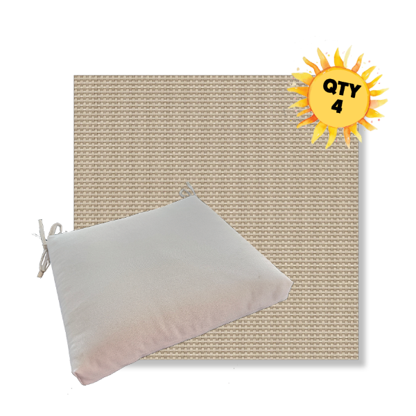 Outdoor Dining Chair Cushion Universal Sizes - Phifertex Sling Fabric | Qty 4