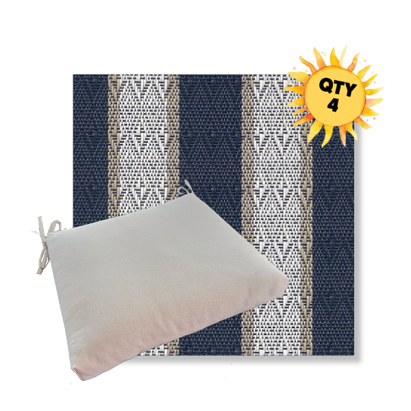 Outdoor Dining Chair Cushion Universal Sizes - Phifertex Sling Fabric | Qty 4
