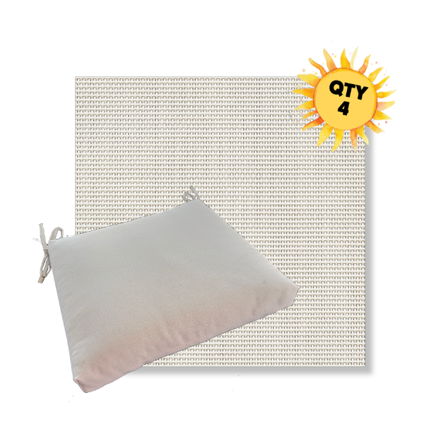 Outdoor Dining Chair Cushion Universal Sizes - Phifertex Sling Fabric | Qty 4