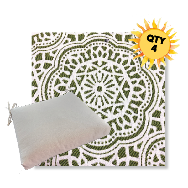 Picture of Gwyneth Green Patio Chair Seat Cushion