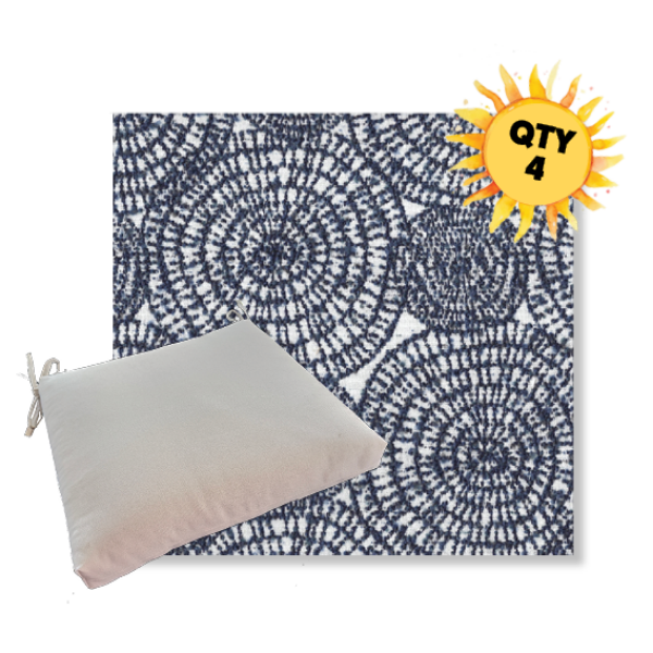 Outdoor Dining Chair Cushion Universal Sizes - Revolution Performance Fabrics | Qty 4