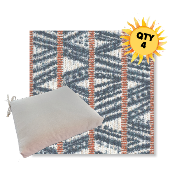 Outdoor Dining Chair Cushion Universal Sizes - Revolution Performance Fabrics | Qty 4