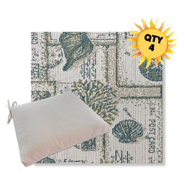 Outdoor Dining Chair Cushion Universal Sizes - Revolution Performance Fabrics | Qty 4