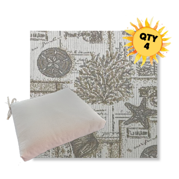 Outdoor Dining Chair Cushion Universal Sizes - Revolution Performance Fabrics | Qty 4