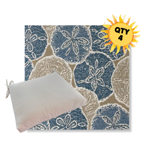 Outdoor Dining Chair Cushion Universal Sizes - Revolution Performance Fabrics | Qty 4