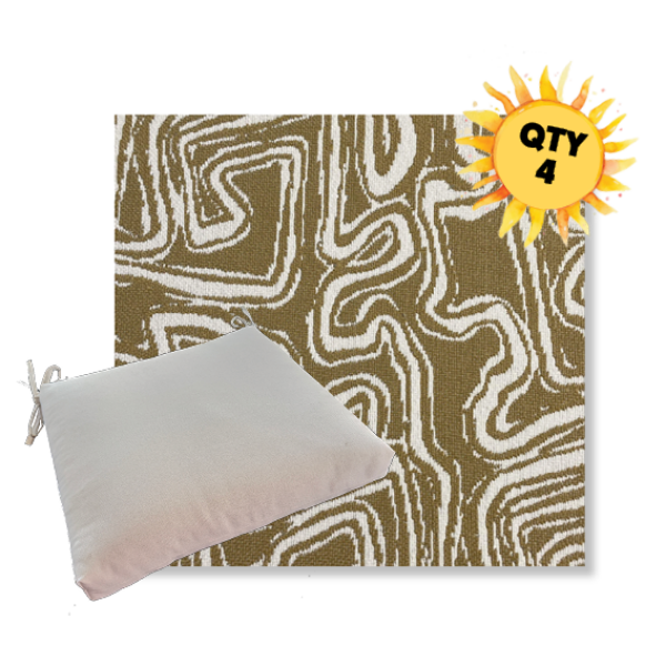 Outdoor Dining Chair Cushion Universal Sizes - Revolution Performance Fabrics | Qty 4