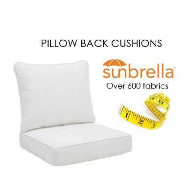 Picture for category Deep Seating Pillow Back Style Outdoor Cushions Sunbrella Fabrics
