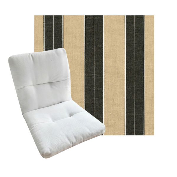 Tufted Style Universal Chaise Lounge Cushions | Sunbrella Outdoor Fabric | 3 Sizes