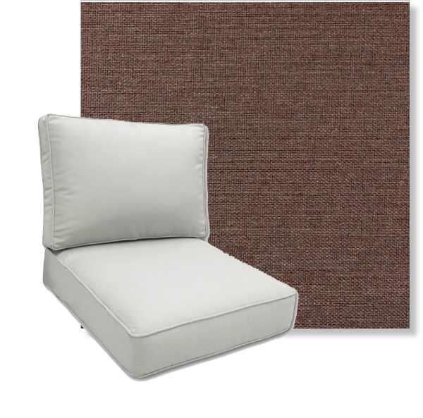 Upgrade your deep seating patio chairs with cushions in by Revolution Performance Fabrics.