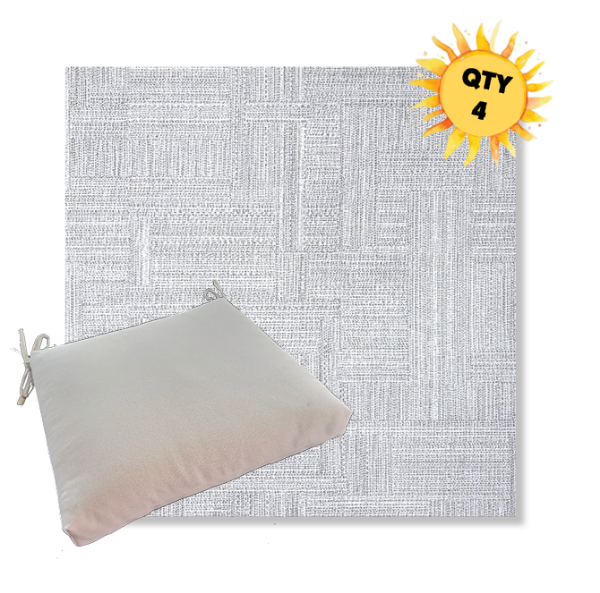 Sunbrella Boro Elegance Outdoor Dining Chair Cushions in Sunbrella Luxury Outdoor Fabrics - Order in Sets of 4