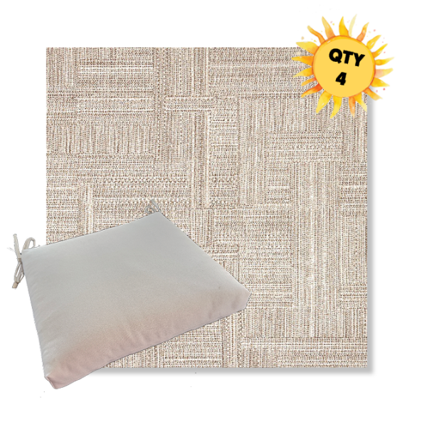 Sunbrella Boro Walnut Outdoor Dining Chair Cushions in Sunbrella Luxury Outdoor Fabrics - Order in Sets of 4