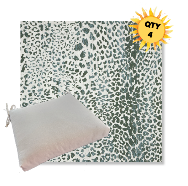 Sunbrella Instinct Willow Outdoor Dining Chair Cushions in Sunbrella Luxury Outdoor Fabrics - Order in Sets of 4