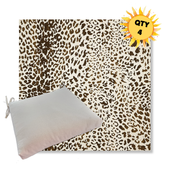 Sunbrella Instinct Espresso Outdoor Dining Chair Cushions in Sunbrella Luxury Outdoor Fabrics - Order in Sets of 4