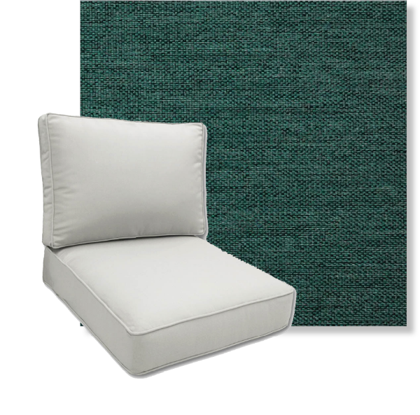 Loveboat Jade by Revolution Performance Fabrics Deep Seating Patio Chair Cushions