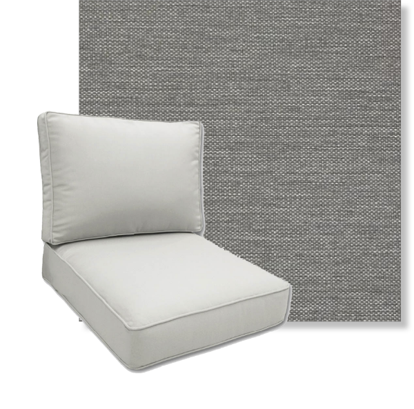 Loveboat Nickel by Revolution Performance Fabrics Deep Seating Patio Chair Cushions