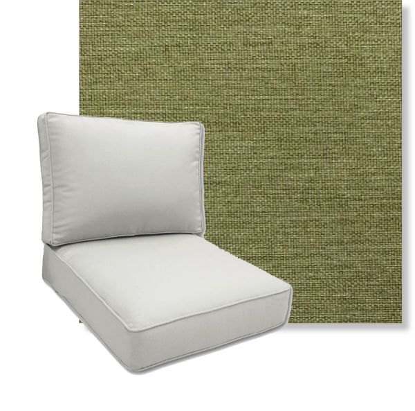Loveboat Olive by Revolution Performance Fabrics Deep Seating Patio Chair Cushions