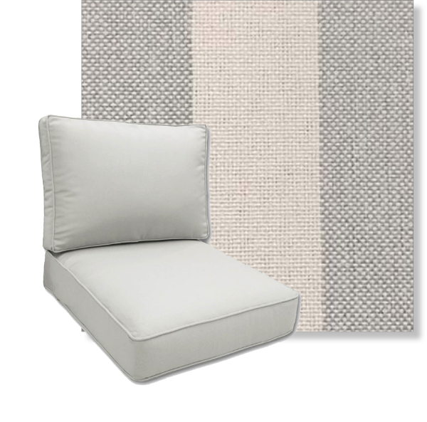Nantucket Grey by Revolution Performance Fabrics Deep Seating Patio Chair Cushions