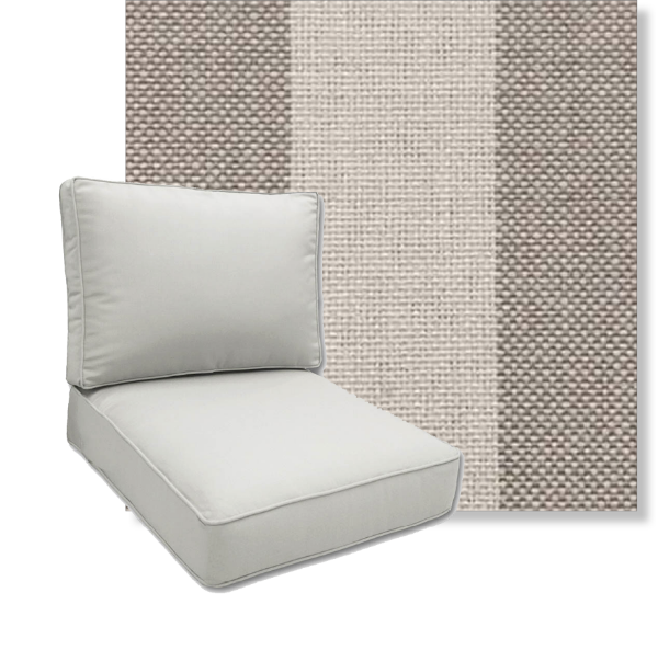 Nantucket Linen by Revolution Performance Fabrics Deep Seating Patio Chair Cushions