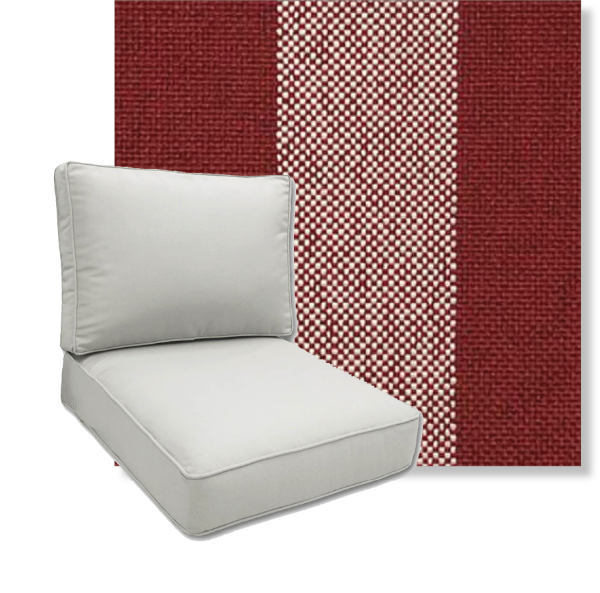 Nantucket Red by Revolution Performance Fabrics Deep Seating Patio Chair Cushions