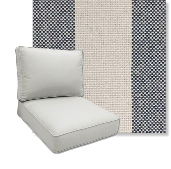 Nantucket Sail by Revolution Performance Fabrics Deep Seating Patio Chair Cushions