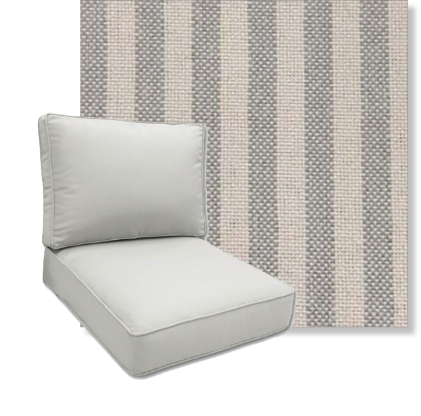 Sailboat Gray by Revolution Performance Fabrics Deep Seating Patio Chair Cushions