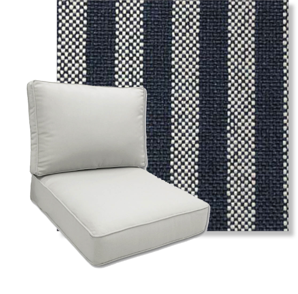 Sailboat Navy by Revolution Performance Fabrics Deep Seating Patio Chair Cushions