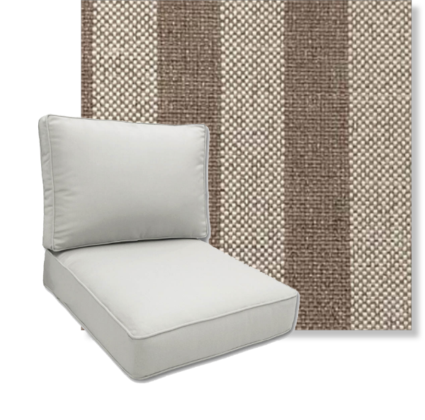 Seaport Brown by Revolution Performance Fabrics Deep Seating Patio Chair Cushions