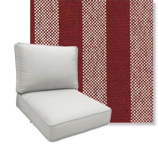 Sailboat Red by Revolution Performance Fabrics Deep Seating Patio Chair Cushions