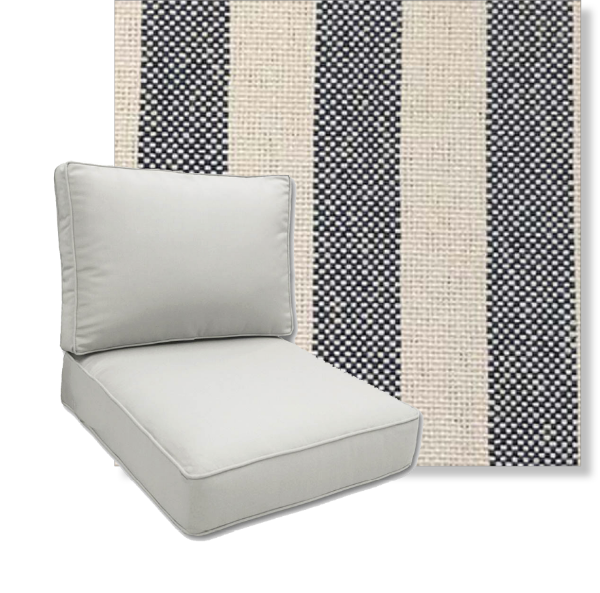 Seaport Sail by Revolution Performance Fabrics Deep Seating Patio Chair Cushions
