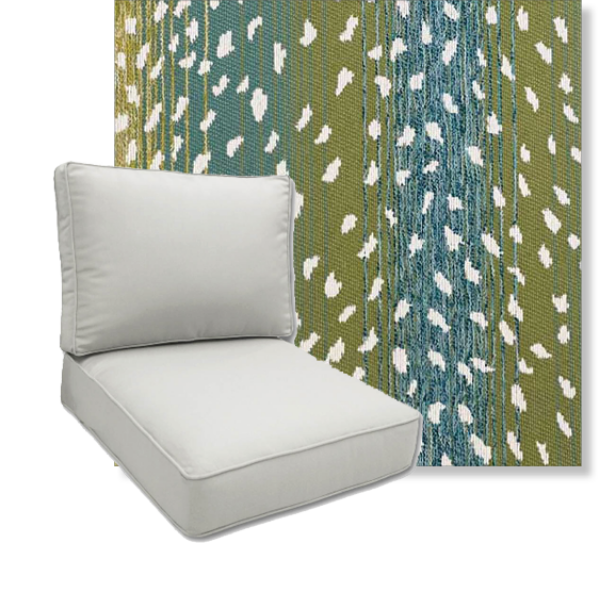 Island Hopper Grass by Revolution Performance Fabrics Deep Seating Patio Chair Cushions