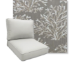 Coral Bay Natural by Revolution Performance Fabrics Deep Seating Patio Chair Cushions