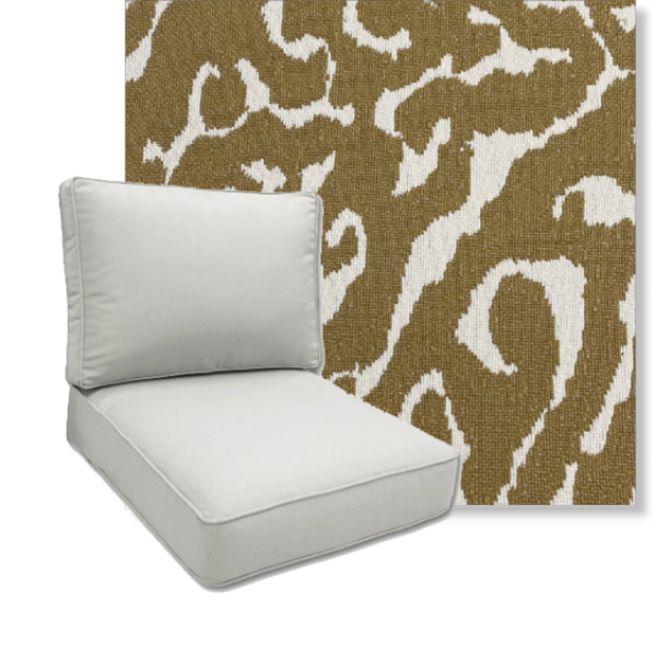 Janus Straw by Revolution Performance Fabrics Deep Seating Patio Chair Cushions