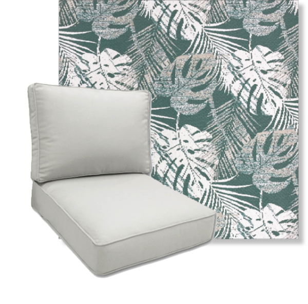 Picture of Kauai Mint Deep Seating Patio Cushions