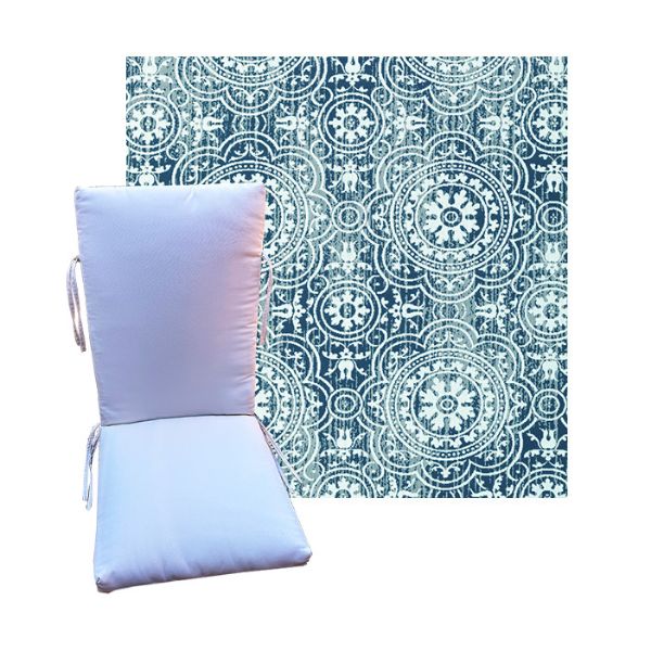 Outdura Constantine Aqua Universal Premium Patio Chair Cushion in 9 sizes. - Patio Cushions for Chairs