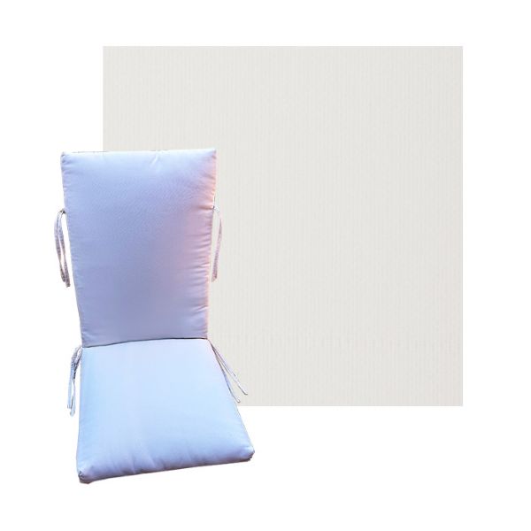 Outdura Crew Snow Universal Premium Patio Chair Cushion in 9 sizes. - Outdura Cushions for Chairs