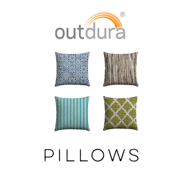 Outdoor Pillows in Outdura Outdoor Fabrics