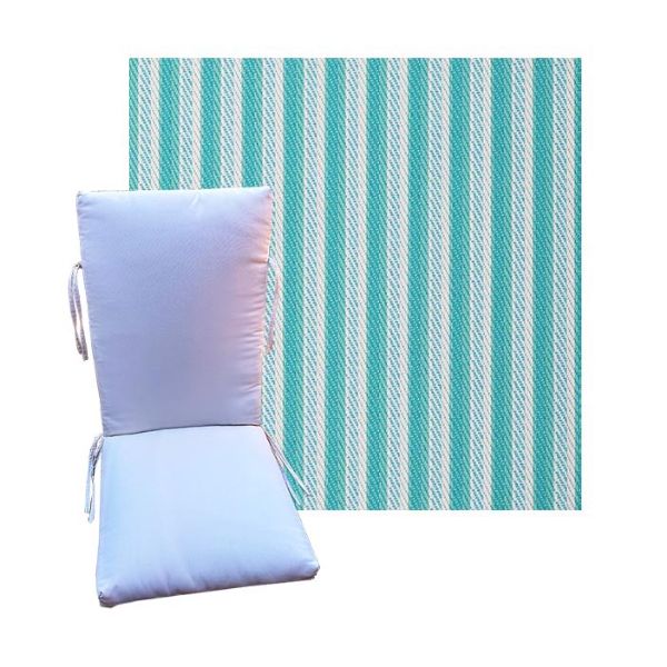 Outdura Seaside Lagoon Universal Premium Patio Chair Cushion in 9 sizes. - Patio Cushions for Chairs