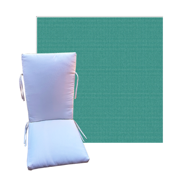 Outdura Sparkle Turquoise Universal Premium Patio Chair Cushion in 9 sizes. - Outdura Cushions for Chairs