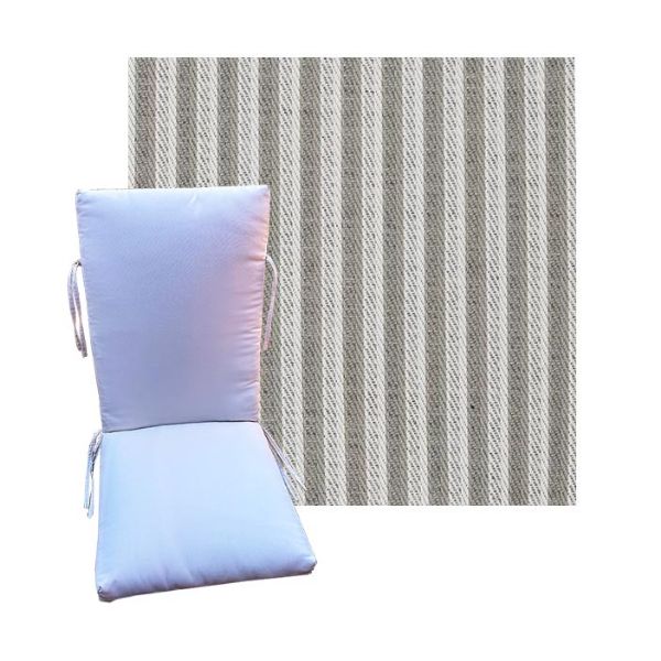 Outdura Seaside Silver Universal Premium Patio Chair Cushion in 9 sizes. - Outdura Cushions for Chairs