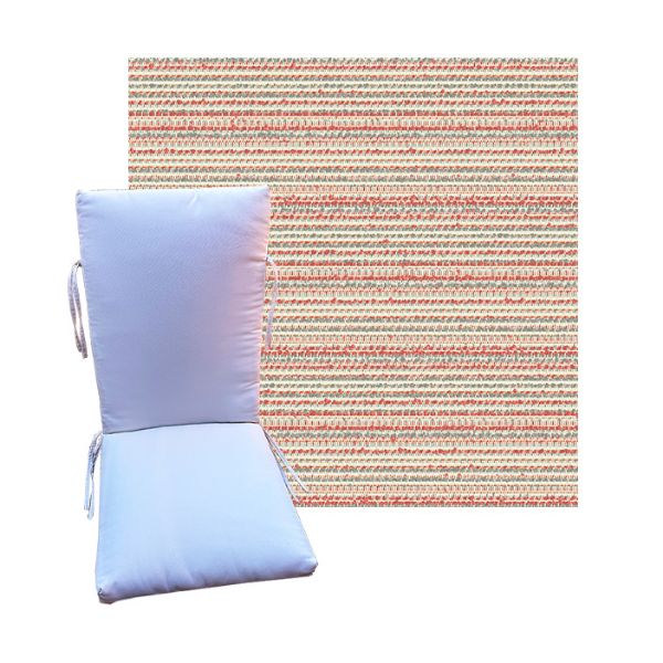 Sunbrella Encore Blush Universal Premium Patio Chair Cushion in 9 sizes. - Sunbrella Cushions for Chairs