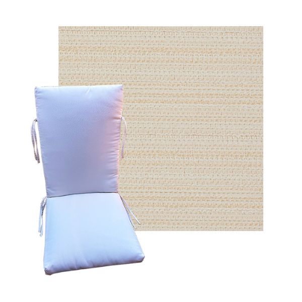 Outdura Encore Ecru Universal Premium Patio Chair Cushion in 9 sizes. - Patio Cushions for Chairs