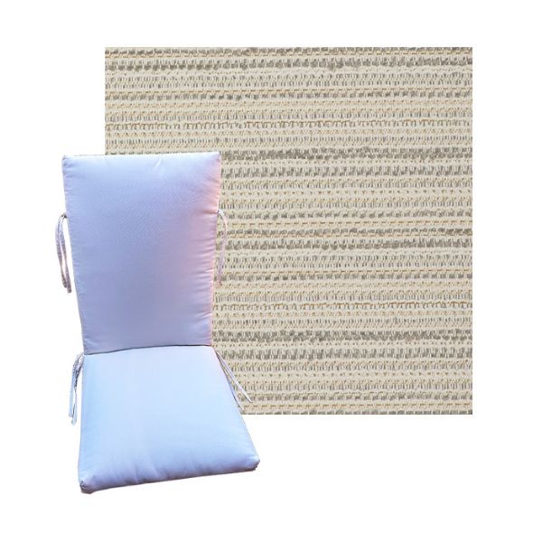 Outdura Encore Silver Universal Premium Patio Chair Cushion in 9 sizes. - Patio Cushions for Chairs