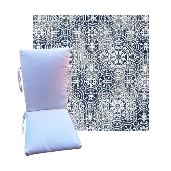 Outdura Constantine Navy Universal Premium Patio Chair Cushion in 9 sizes. - Patio Cushions for Chairs