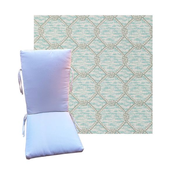 Outdura Cape Cod Lagoon Universal Premium Patio Chair Cushion in 9 sizes. - Patio Cushions for Chairs