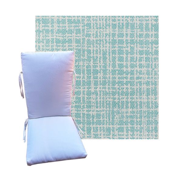 Outdura Cortez Lagoon Universal Premium Patio Chair Cushion in 9 sizes. - Patio Cushions for Chairs