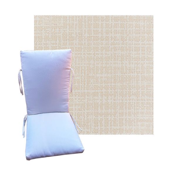 Outdura Cortez Ecru Universal Premium Patio Chair Cushion in 9 sizes. - Patio Cushions for Chairs