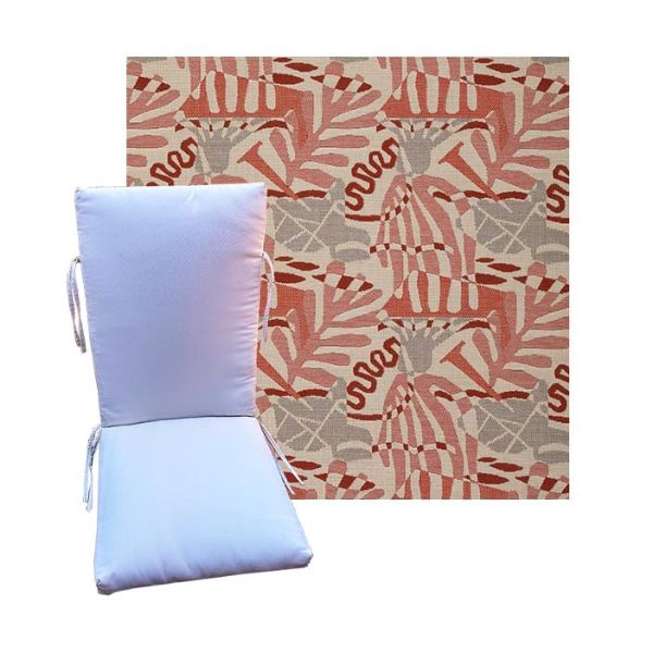 Outdura Fantasy Salsa Universal Premium Patio Chair Cushion in 9 sizes. - Patio Cushions for Chairs